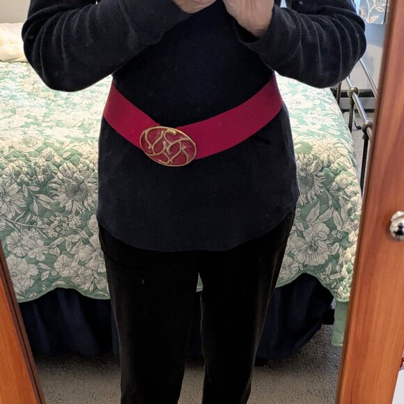 Vintage 1980s Wide Stretch Belt - Picture 7 of 7